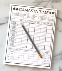 Canasta Time Score Pad