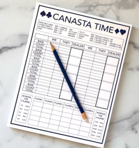 Canasta Time Score Pad