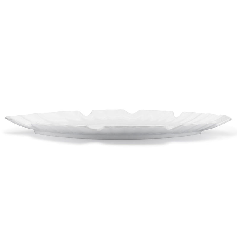 Zen White Melamine Leaf Platter