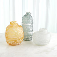 Frosted Stripe Vase