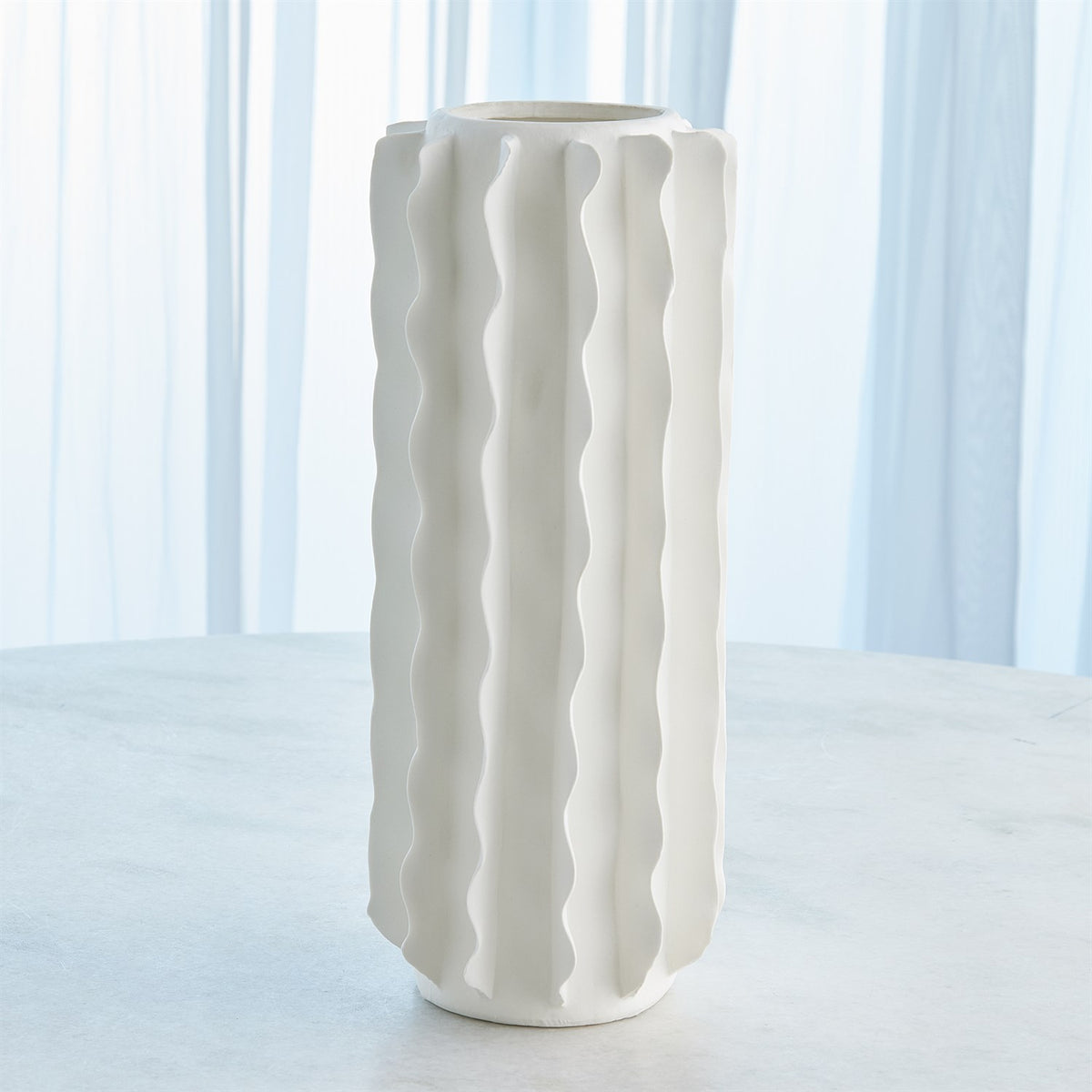 Matte White Vallon Vase
