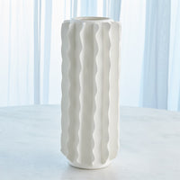 Matte White Vallon Vase