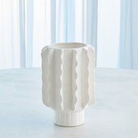 Matte White Vallon Vase