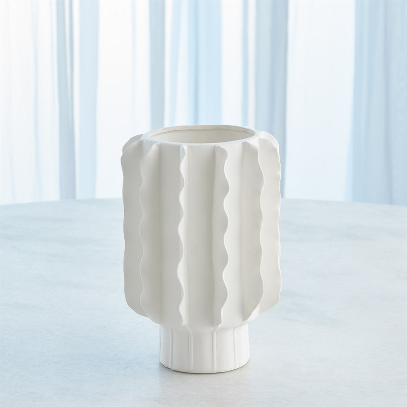 Matte White Vallon Vase