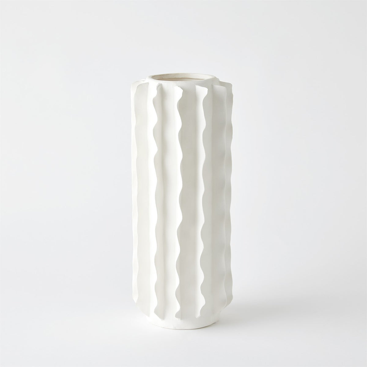 Matte White Vallon Vase