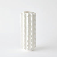 Matte White Vallon Vase
