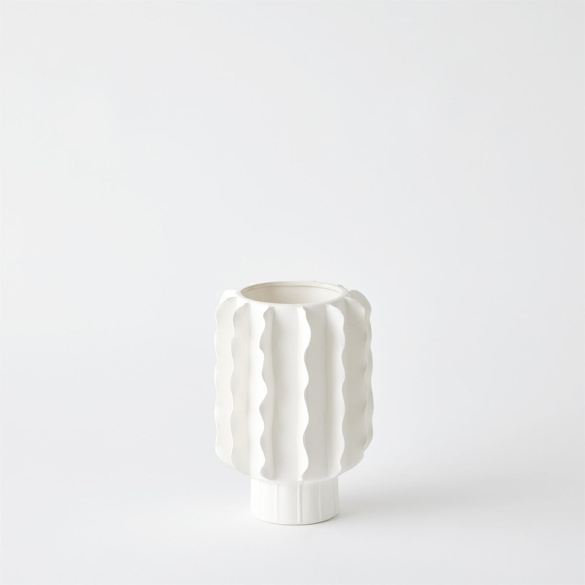Matte White Vallon Vase