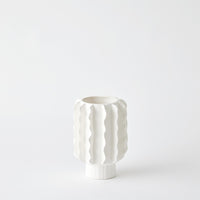 Matte White Vallon Vase