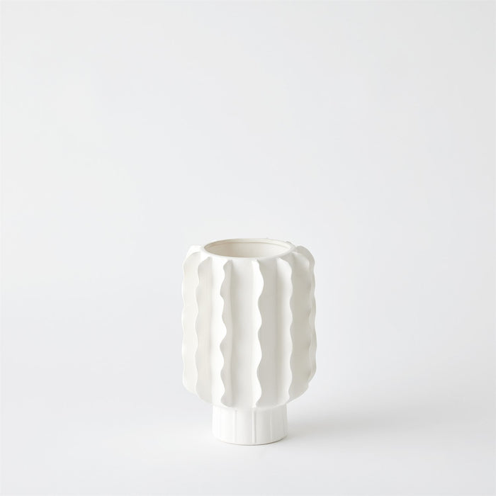 Matte White Vallon Vase