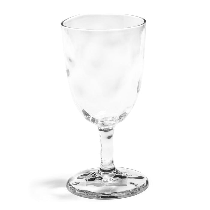 Ruffle Clear Acrylic Wine Glass S/4
