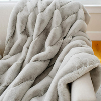 Dove Faux Fur Posh Throw