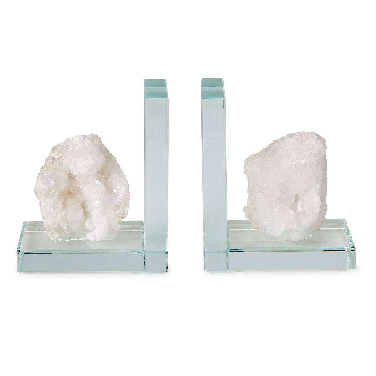 Ivory Quartz Bookends S/2