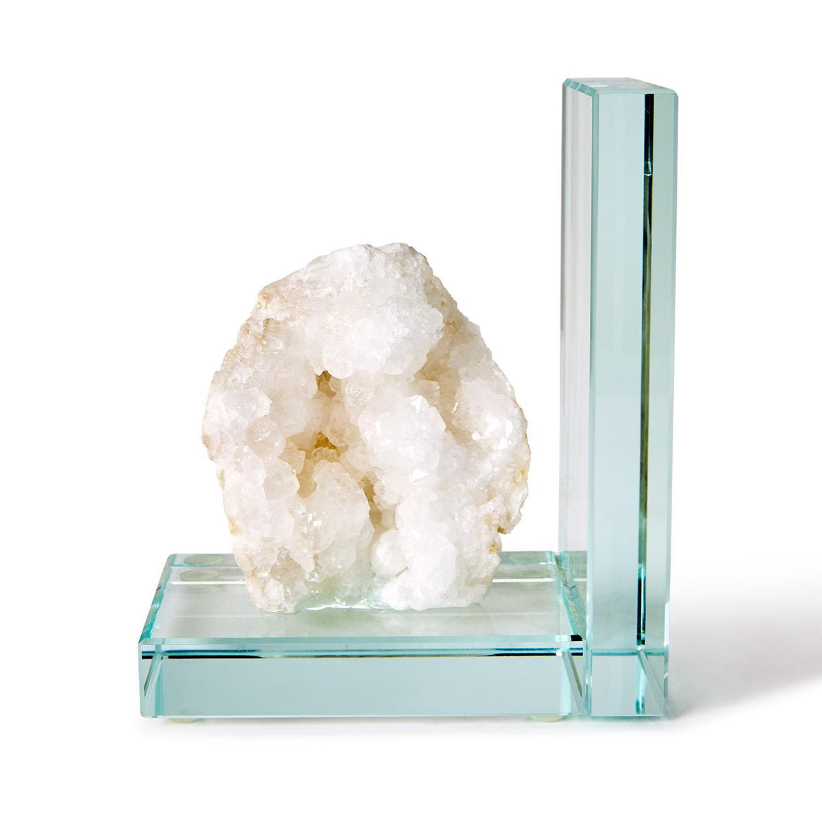 Ivory Quartz Bookends S/2