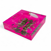 Leopard Seeing Double Hot Pink Acrylic Candy Dish