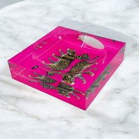 Leopard Seeing Double Hot Pink Acrylic Candy Dish