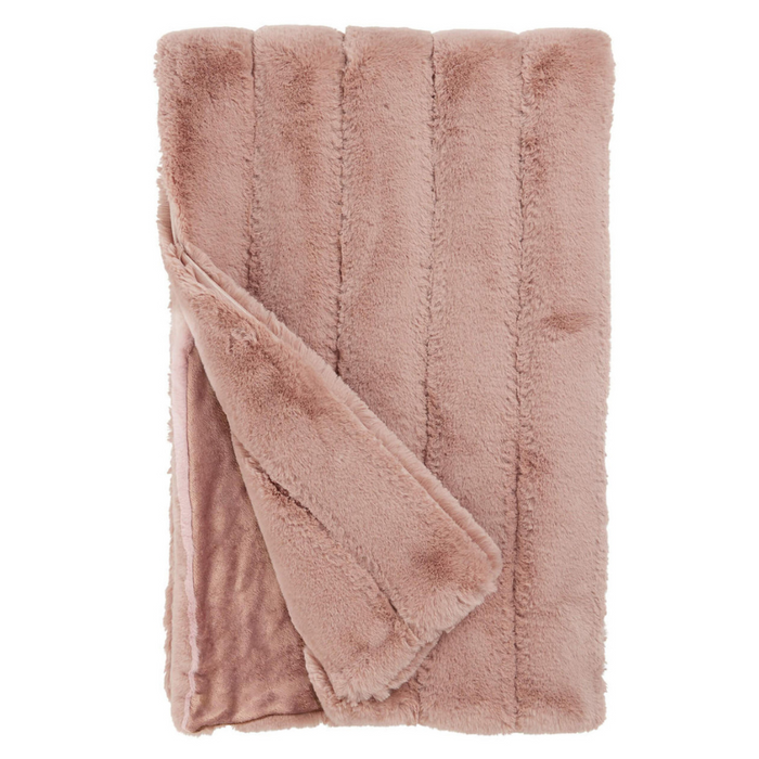 Rosewood Faux Fur Posh Throw