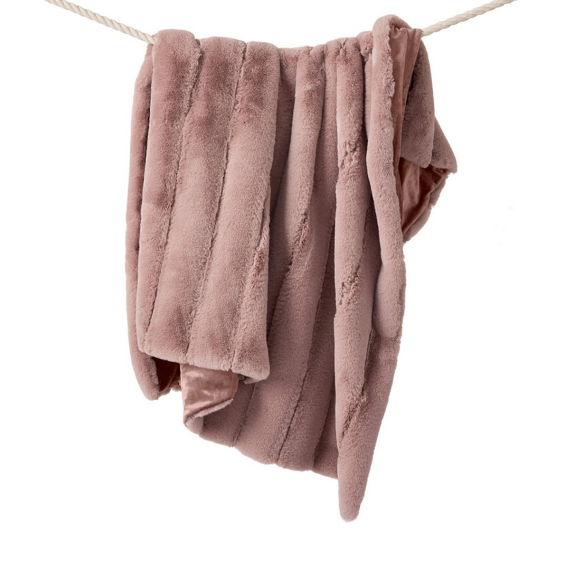 Rosewood Faux Fur Posh Throw