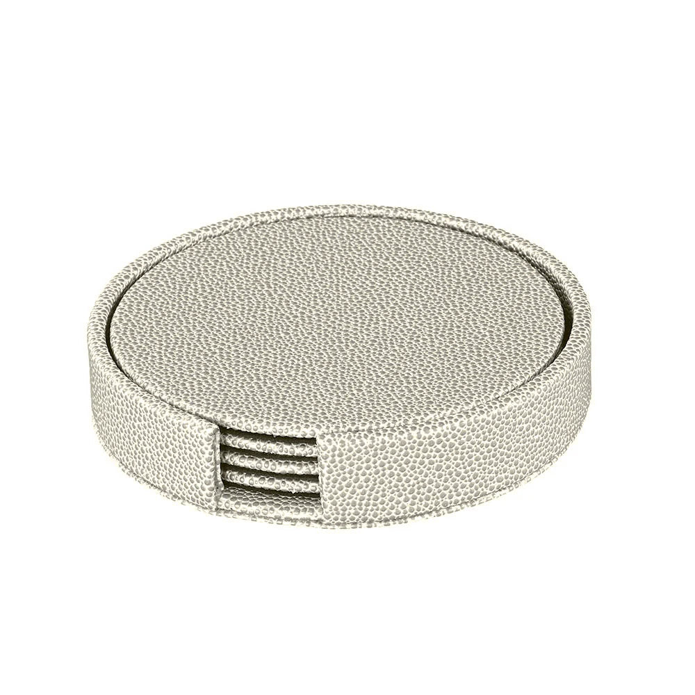 Skate Round Coaster Set in pearl.