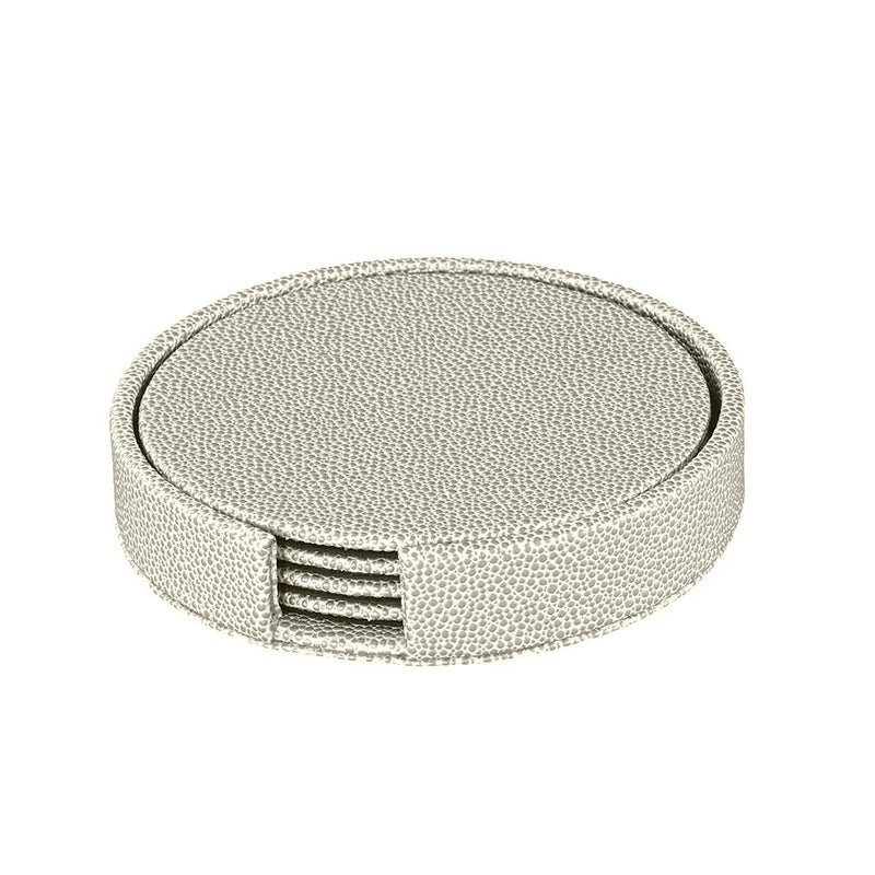 Skate Round Coaster Set in pearl.