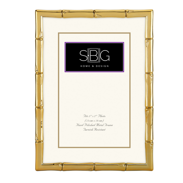Thin Gold Bamboo Photo Frame