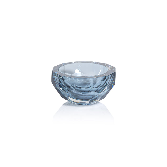Vallées Cut Glass Bowl - Sky Blue