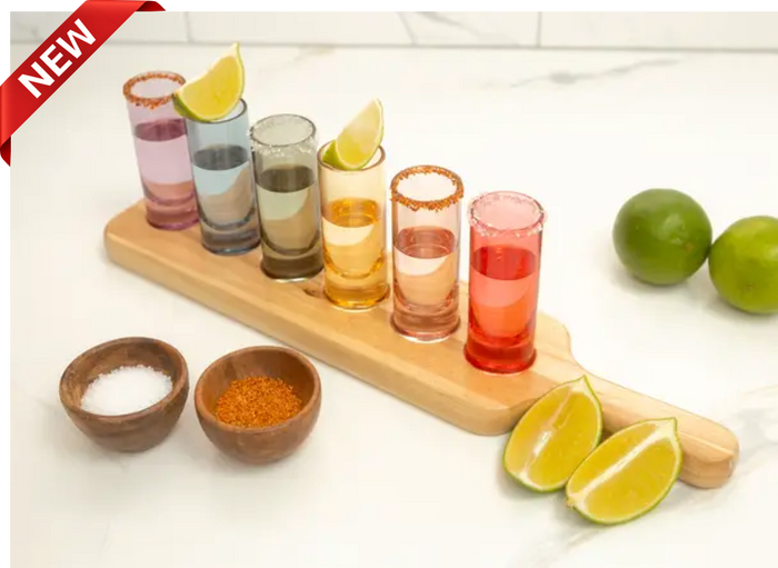 The Tequila Shot Glass Board S/6