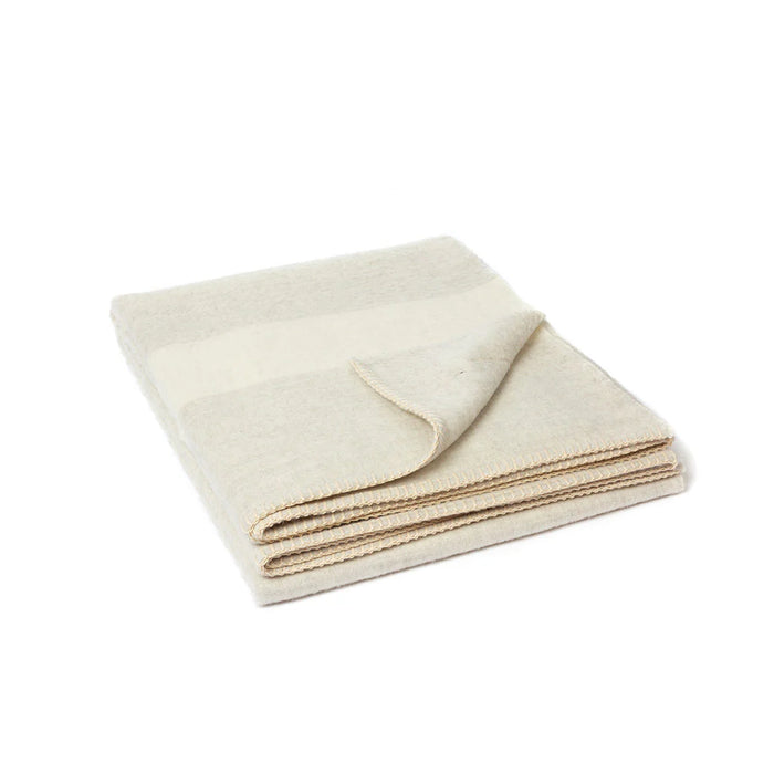 Mason stripped throw ivory striped.