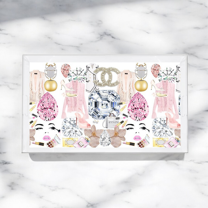 Bougie Women Acrylic Vanity Tray