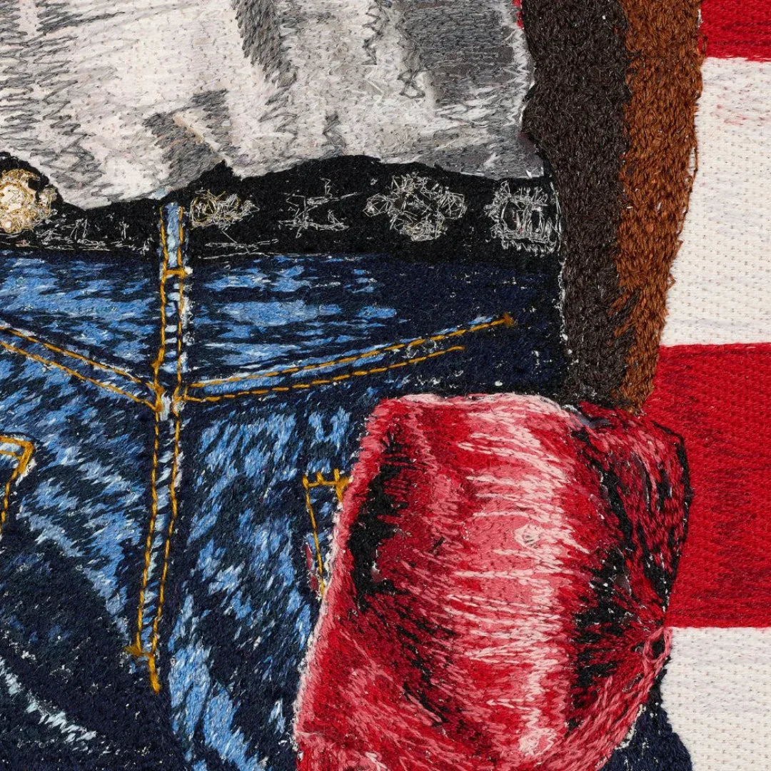 Bruce Springsteen, Born in the U.S.A. Embroidered Artwork Art