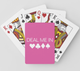 Canasta playing cards in hot pink.