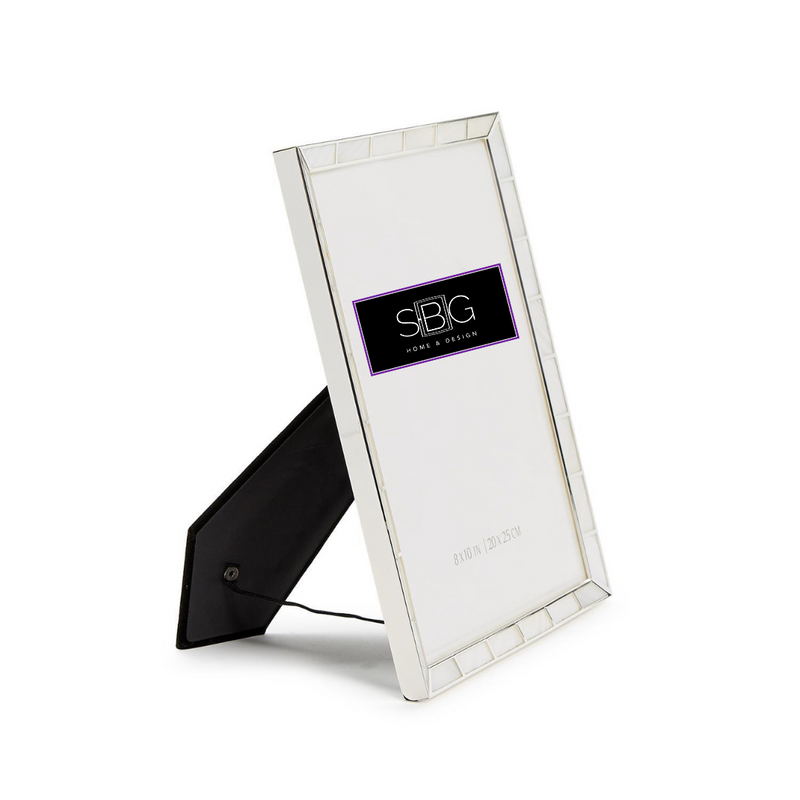 Mother of Pearl & Silver Plated Metal Frame