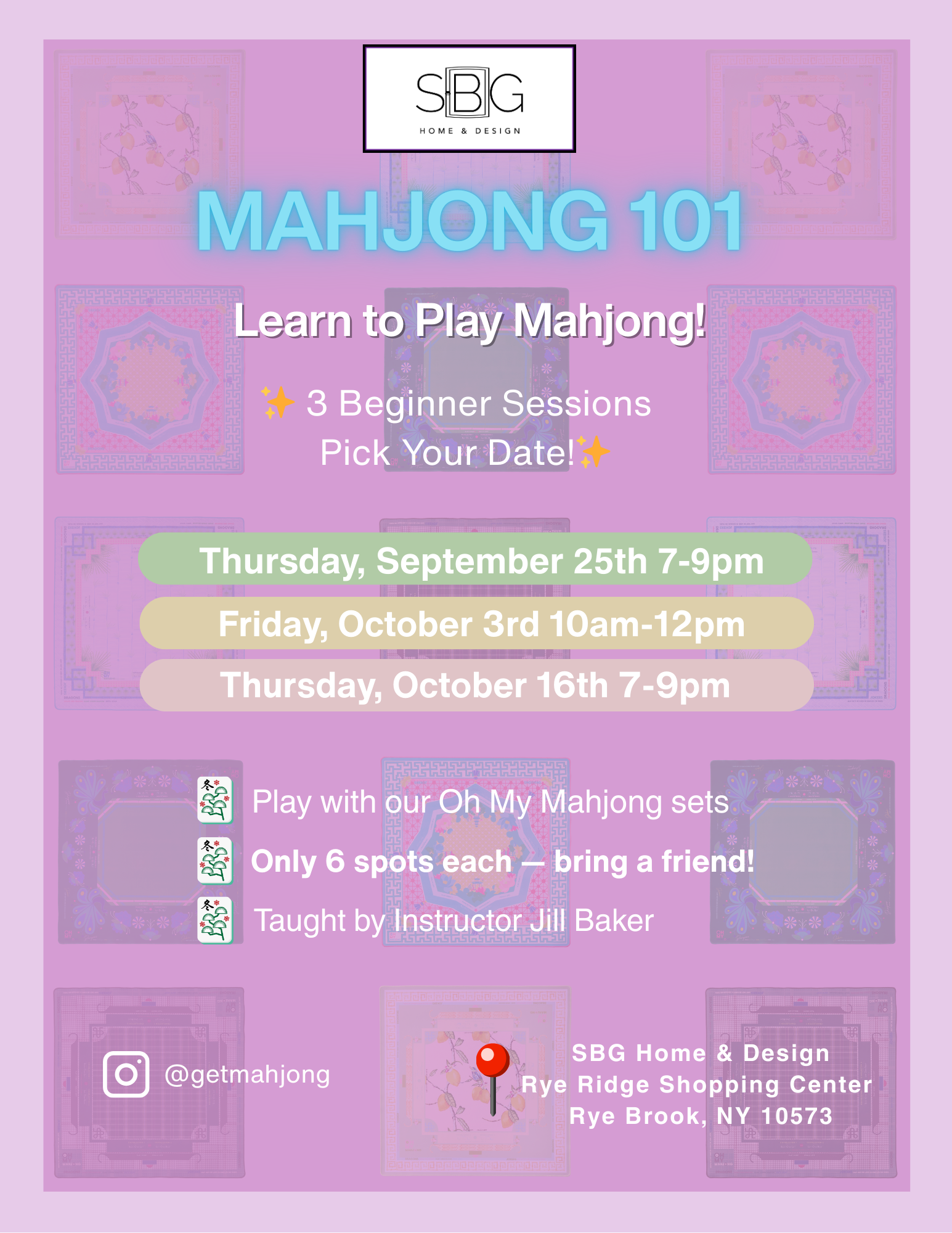 Mahjong 101 - SBG Home & Design