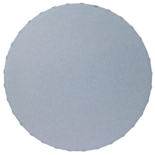 Charm Silver 16'' Round Placemats Set Of 4 Ice Blue Placemats, Napkins, & Napkin Rings