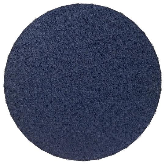 Charm Silver 16'' Round Placemats Set Of 4 Navy Placemats, Napkins, & Napkin Rings