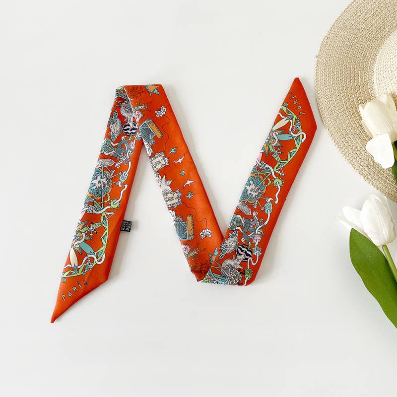 Versatile Printed Scarf Headband Fashion Accessory