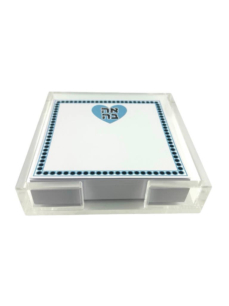 Acrylic Holder & Notepad, Ahava Aqua