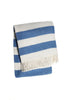 Monogrammed Seabrook Throw Cream Cobalt Throws