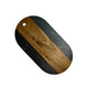 Marble & Acacia Wood Oval Serving Board