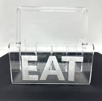 Acrylic "Eat" Napkin Holder