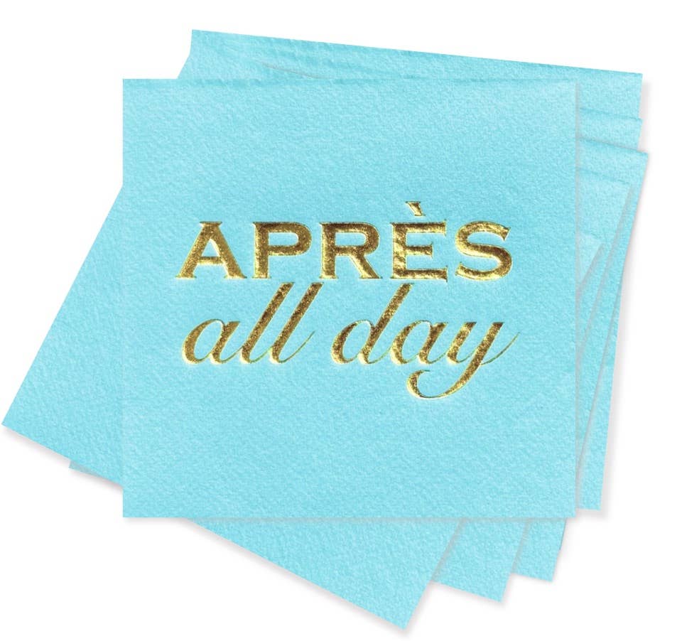 Cloth-Like Summer Napkin Packs Apres All Day Cocktail Napkins