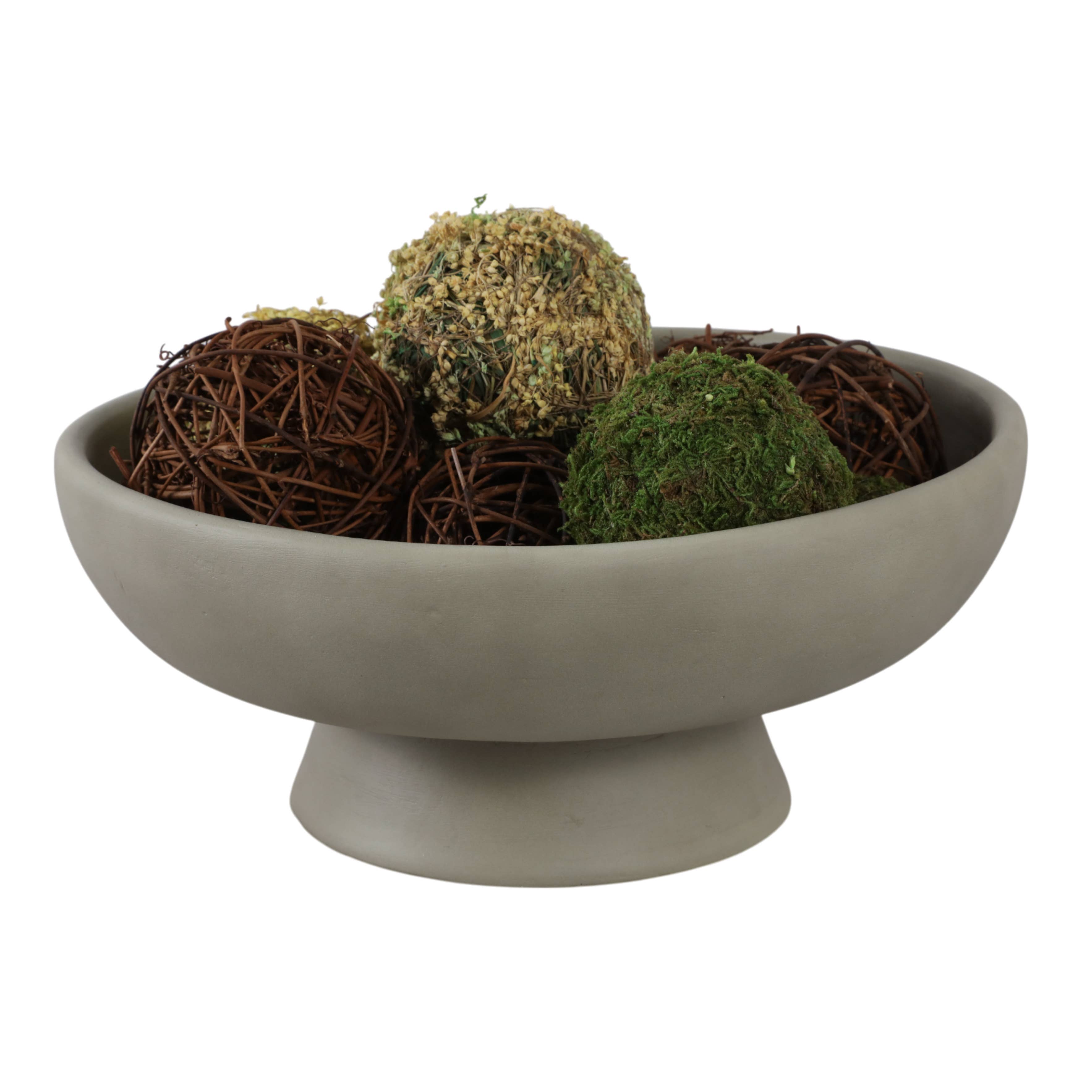 Sage Terracotta Pedestal Bowl