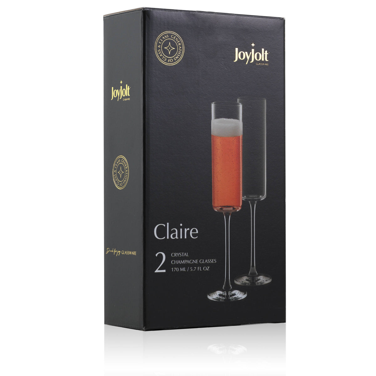Claire Crystal Champagne Glasses S/2 Drinkware