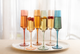 Multi-Colored Champagne Flutes S/6
