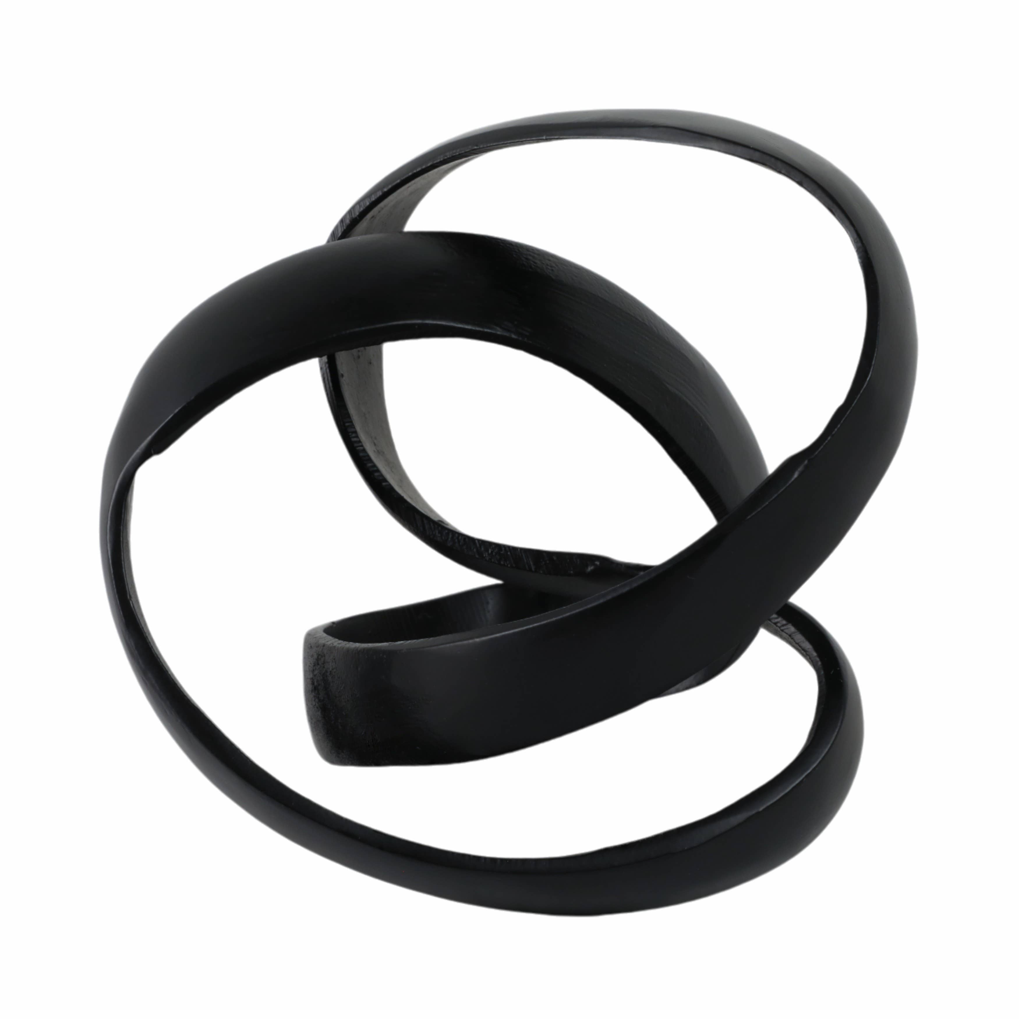 Abstract Interwoven Decorative Object - Black