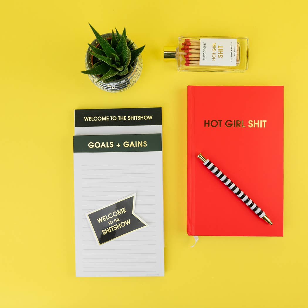 Welcome To The Shitshow - Lined Notepad - Black - 65 perforated pages - 5x8 Notepads