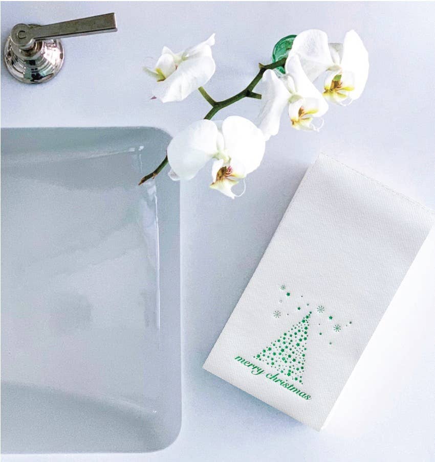 Cloth-Like Disposable Guest Towels USE ME Gold Hand Towels & Holders