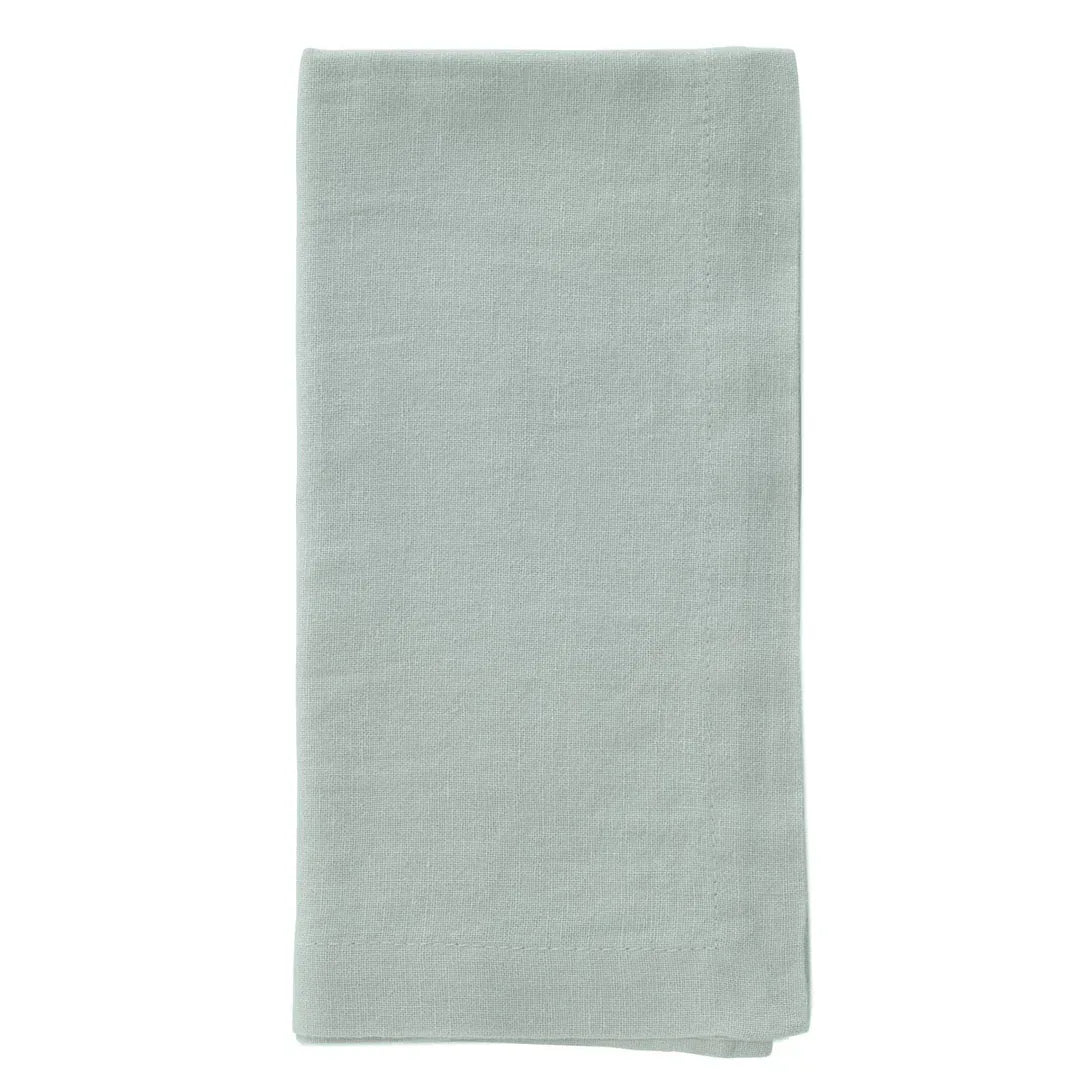 Amalfi 21" Napkin Set of 4 Celadon Placemats, Napkins, & Napkin Rings