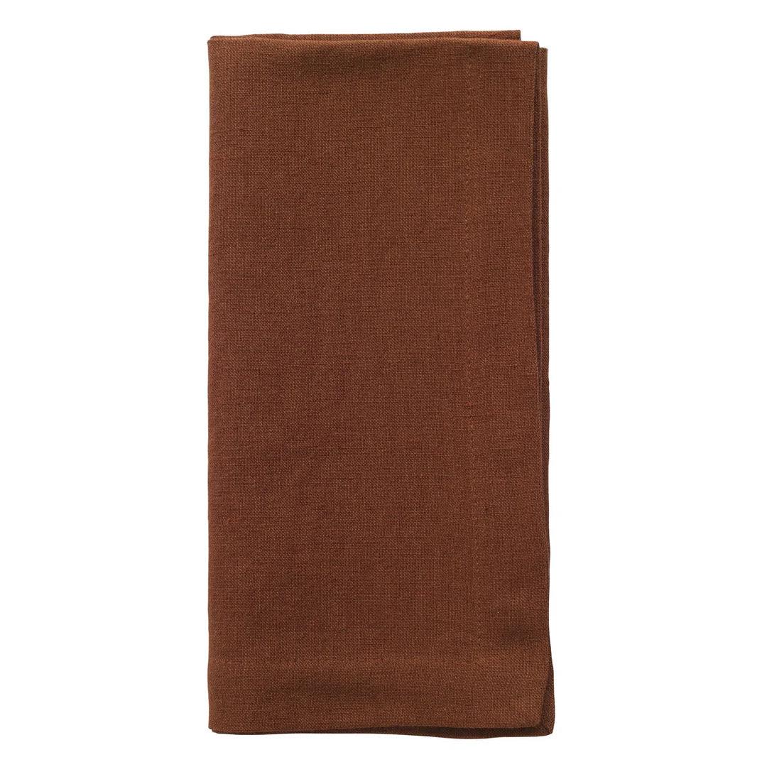 Amalfi 21" Napkin Set of 4 Chocolate Placemats, Napkins, & Napkin Rings