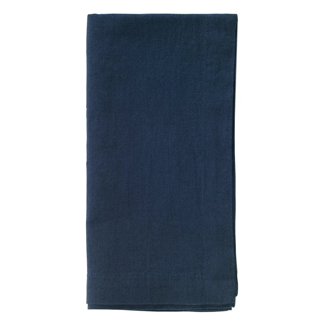 Amalfi 21" Napkin Set of 4 Navy Placemats, Napkins, & Napkin Rings