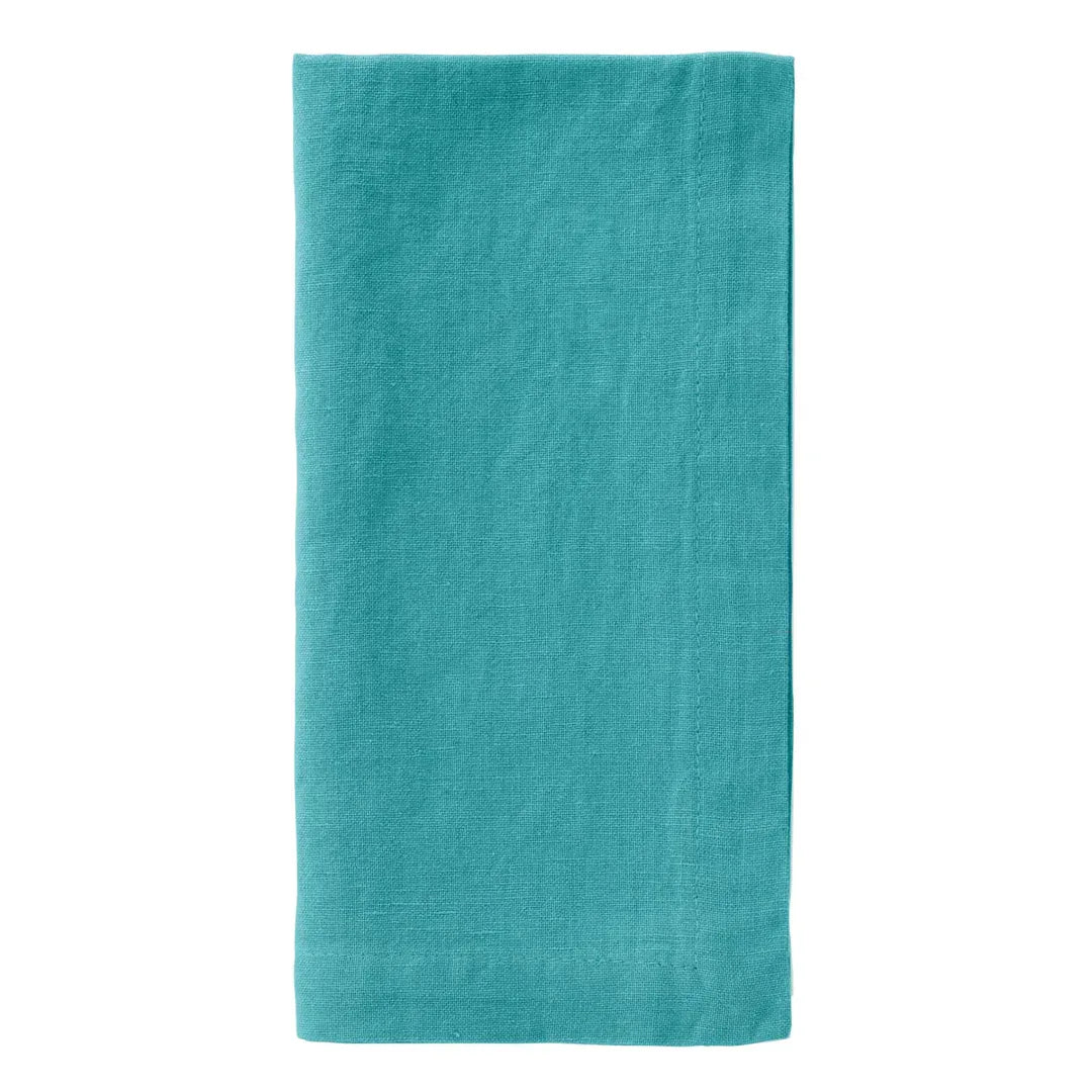 Amalfi 21" Napkin Set of 4 Turquoise Placemats, Napkins, & Napkin Rings